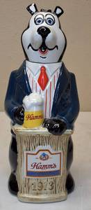 lot 42 image: VTG Hamms Beer Statue Figure decanter 1973