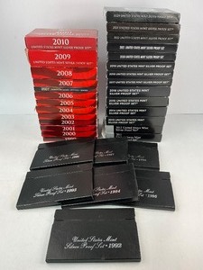 lot 3 image: COMPLETE Run of Silver Proof Sets 1992-2024
