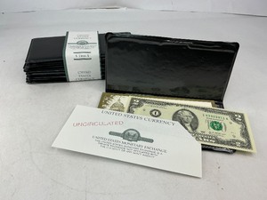 lot 8 image: 5x 2003 World Reserve Monetary Exchange Uncirculated $2 Two Dollar Bill w Case