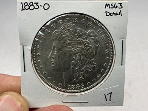 lot 17 image: 1883-O Morgan Silver Dollar
