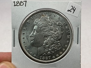 lot 24 image: 1887 Morgan Silver Dollar