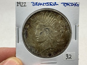 lot 32 image: 1922 Peace Silver Dollar