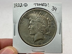 lot 34 image: 1922-D Peace Silver Dollar