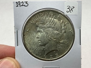 lot 38 image: 1923 Peace Silver Dollar