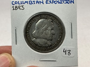lot 48 image: 1893 Columbian Exposition Silver Half Dollar