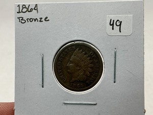 lot 49 image: 1864 Bronze Indian Head Cent