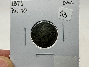 lot 53 image: 1871 Rev 70 Indian Head Cent