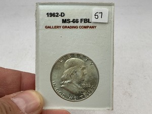 lot 57 image: 1962-D Franklin Silver Half Dollar