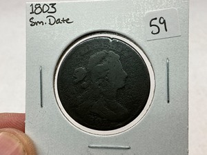 lot 59 image: 1803 SM. Date Large Cent