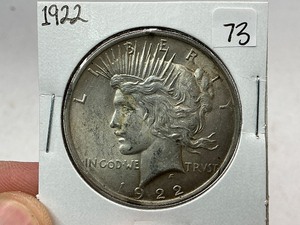 lot 73 image: 1922 Peace Silver Dollar