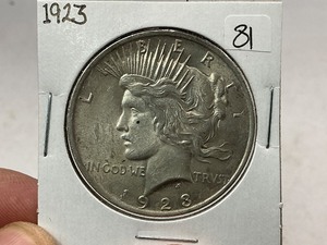 lot 81 image: 1923 Peace Silver Dollar
