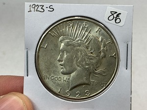 lot 86 image: 1923-S Peace Silver Dollar