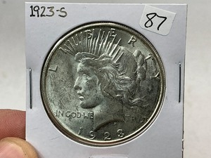 lot 87 image: 1923-S Peace Silver Dollar