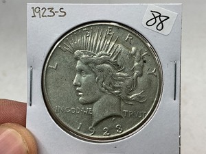 lot 88 image: 1923-S Peace Silver Dollar