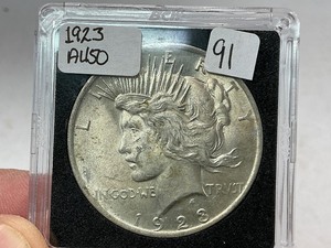 lot 91 image: 1923 Peace Silver Dollar