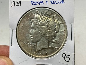 lot 95 image: 1924 Peace Silver Dollar