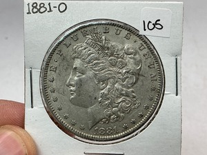 lot 105 image: 1881-O Morgan Silver Dollar