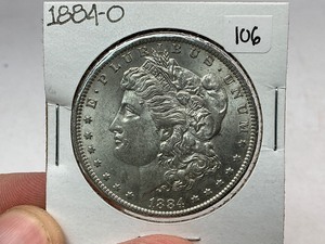 lot 106 image: 1884-O Morgan Silver Dollar