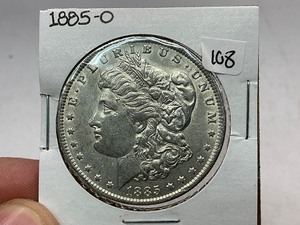 lot 108 image: 1885-O Morgan Silver Dollar