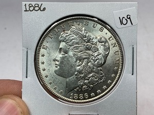 lot 109 image: 1886 Morgan Silver Dollar
