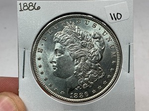lot 110 image: 1886 Morgan Silver Dollar