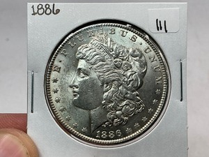 lot 111 image: 1886 Morgan Silver Dollar