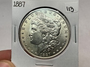 lot 113 image: 1887 Morgan Silver Dollar