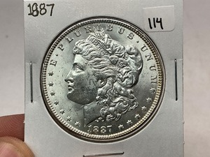 lot 114 image: 1887 Morgan Silver Dollar