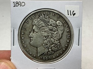 lot 116 image: 1890 Morgan Silver Dollar