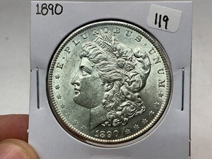 lot 119 image: 1890 Morgan Silver Dollar