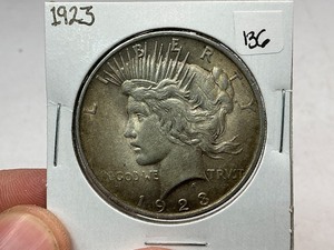 lot 136 image: 1923 Peace Silver Dollar