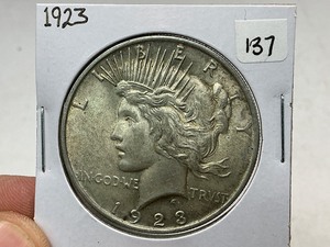 lot 137 image: 1923 Peace Silver Dollar