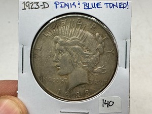 lot 140 image: 1923-D Peace Silver Dollar