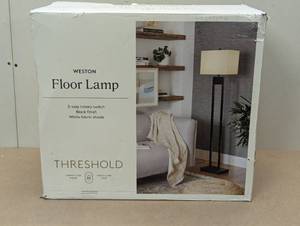 lot 85 image: Weston Window Pane Floor Lamp Black