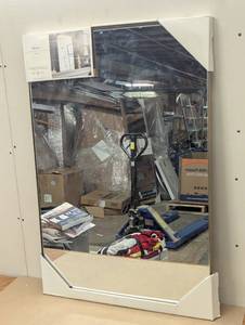 lot 59 image: 24 x 36 Infinity Mantle Mirror Brass