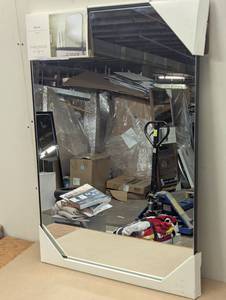 lot 60 image: 24 x 36 Infinity Mantle Wall Mirror Black