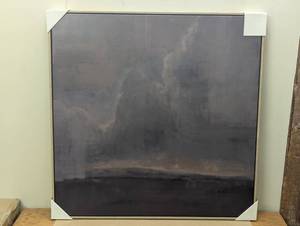 lot 56 image: 36 x 36 Moody Landscape Framed Wall Art