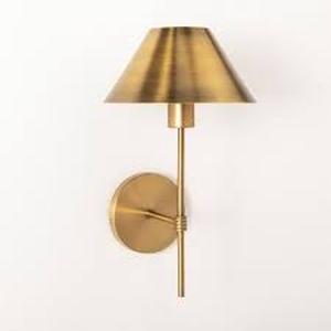lot 36 image: Metal Sconce Wall Light (Includes LED Light Bulb) Brass
