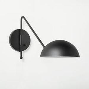 lot 37 image: Metal Wall Sconce (Includes LED Light Bulb) - Black