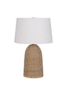 lot 38 image: Large Seagrass Table Lamp - Threshold designed with Studio McGee