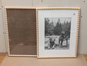 lot 28 image: Pair of 16 x 20 Turned Wood Picture Frame - Threshold