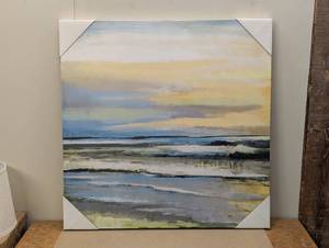 lot 133 image: 35 x 35 Tonal Tides by Studio Arts Canvas Art Print - Masterpiece