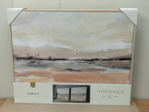 lot 139 image: (Set of 2) 24 x 30 Faded Landscape Framed Wall Canvases Natural
