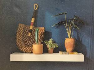lot 110 image: 24 Floating Wood Shelf - Threshold - White