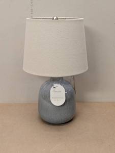 lot 114 image: Assembled Ceramic Table Lamp Gray - Threshold