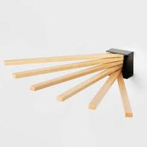 lot 112 image: Small Space Wall Mounted Drying Rack Black - Brightroom Folding Clothes Dryer