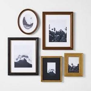 lot 115 image: Set of 5 Real Wood Gallery Frames - Threshold designed with Studio McGee Modern Wall Decor, Pine Material, Multisize