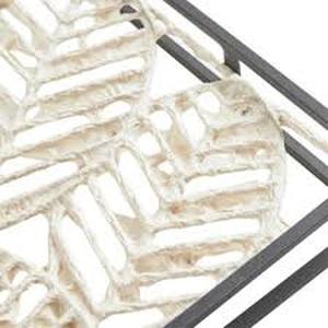 lot 127 image: 32 x 16 Paper Cloaked Leaves Unframed Wall Decor Natural Madison Park Etched Botanical Artwork
