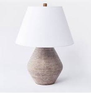 lot 161 image: Assembled Resin Table Lamp Tan - Threshold designed with Studio McGee