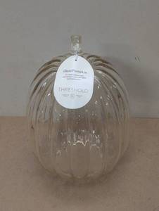 lot 164 image: 12 Premium Glass Pumpkin - Beige Tint